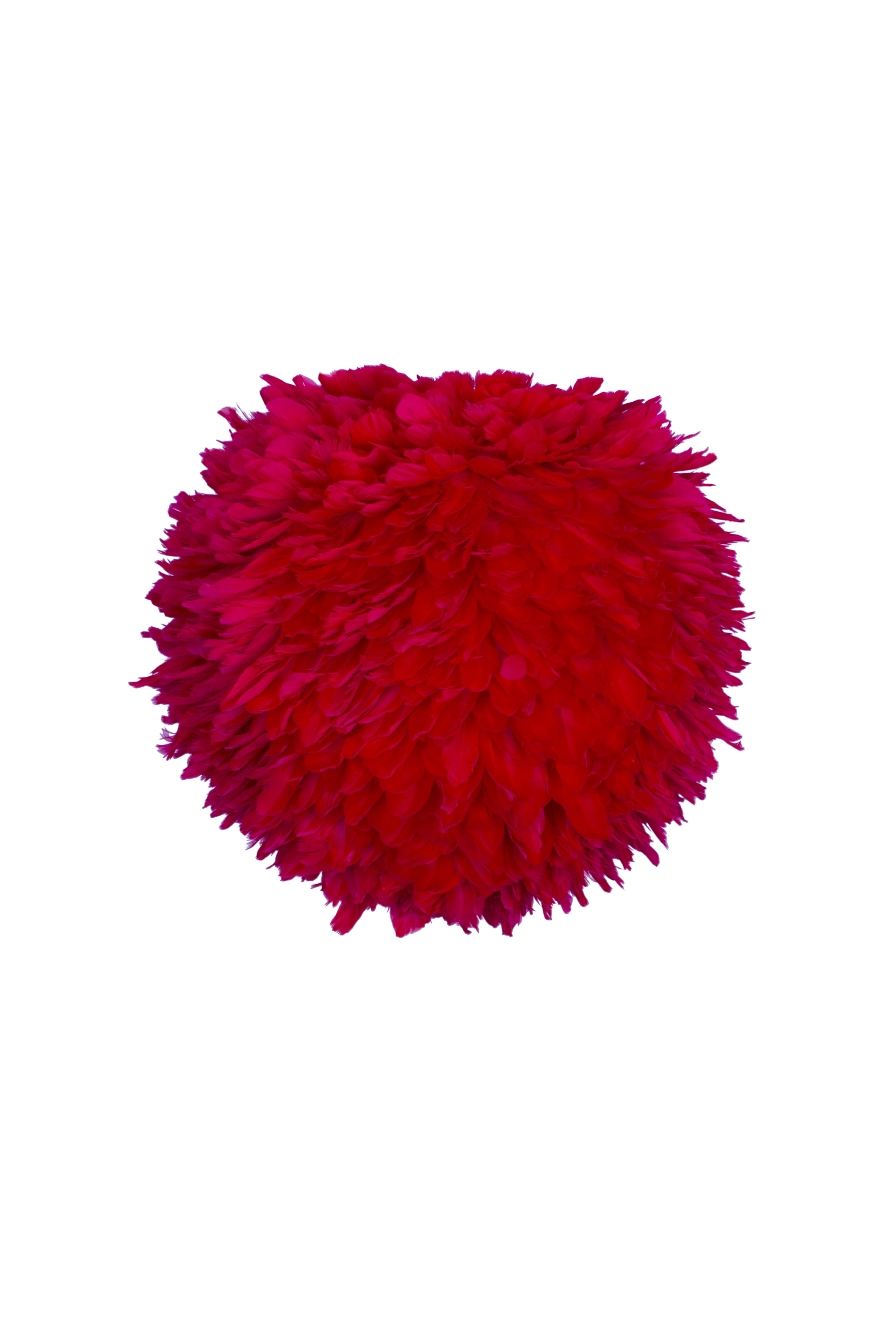 boule en plumes d’oie rouges