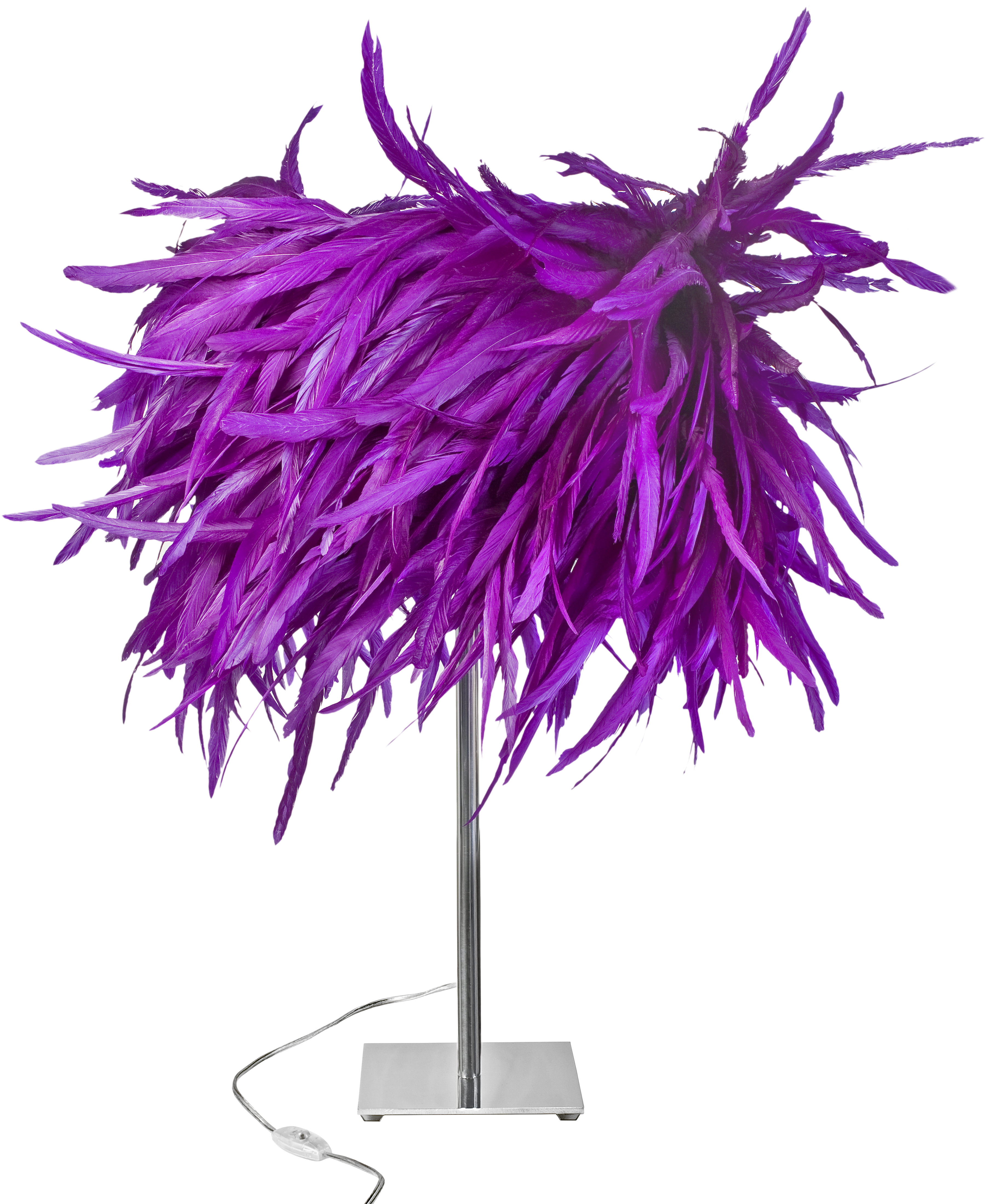 lampe queue coq violet